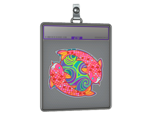 Sticker Slab | Twin Koi (Holo)