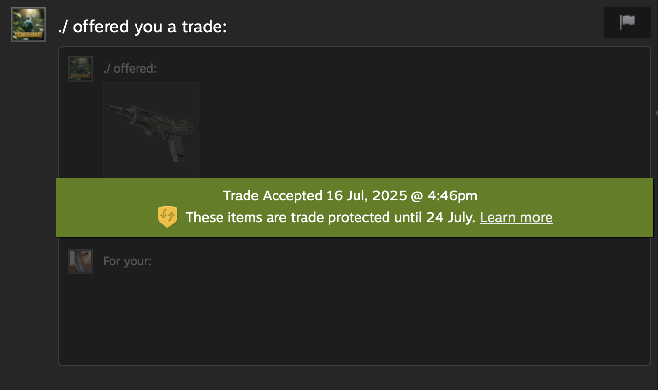 CS2 Trade Protection Screen